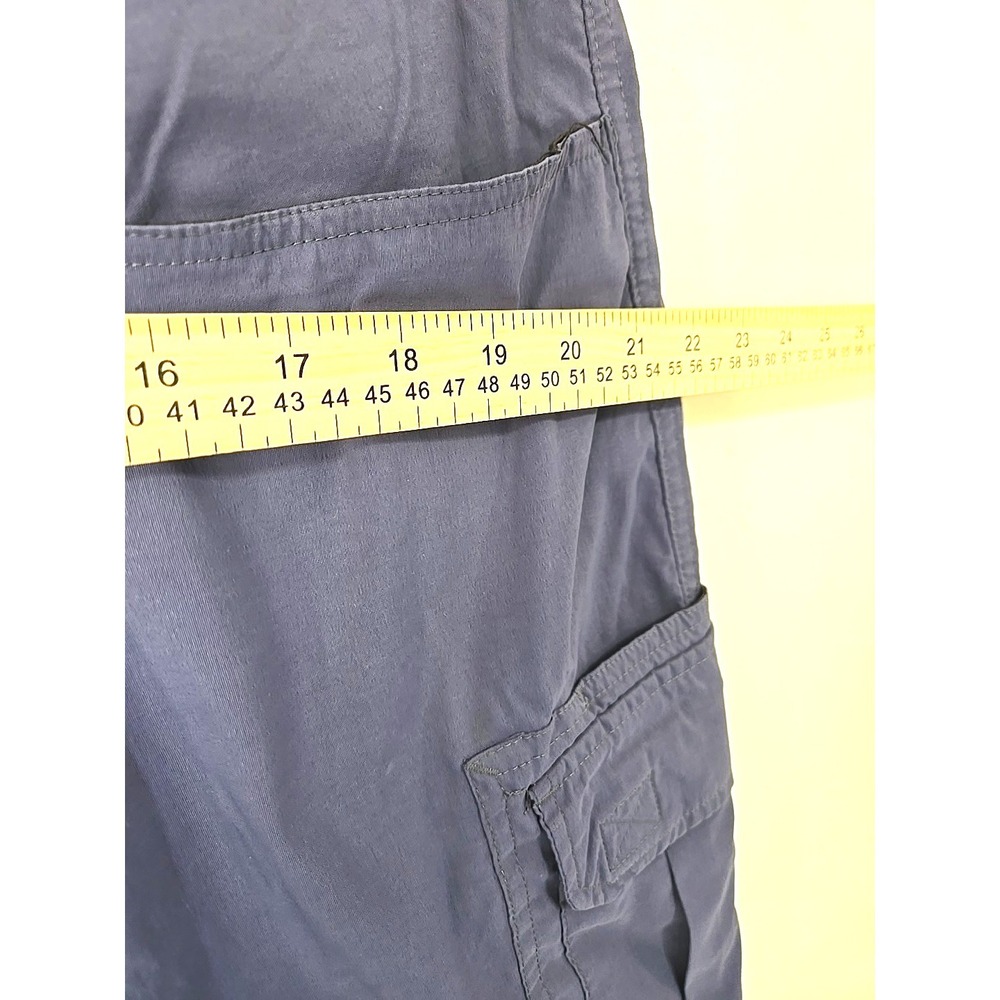 Eddie Bauer Rainier Shorts Men's 36 Blue Hiking Cargo Travex Stretch Tech 10" - Picture 3 of 12